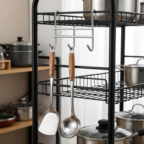 QWORK 6 Pack Hook Attachments for Wire Shelving, Heavy-Duty Chrome Steel Hanging Rack Metal for Closets Storage Organizer in Saudi Arabia