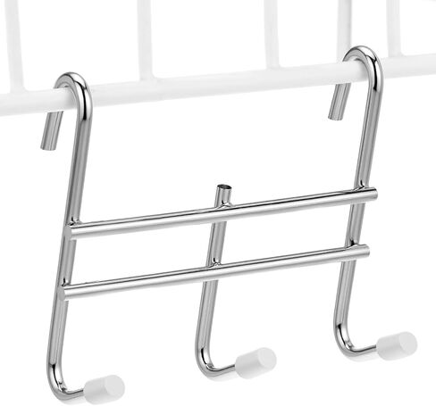 QWORK 6 Pack Hook Attachments for Wire Shelving, Heavy-Duty Chrome Steel Hanging Rack Metal for Closets Storage Organizer in Saudi Arabia
