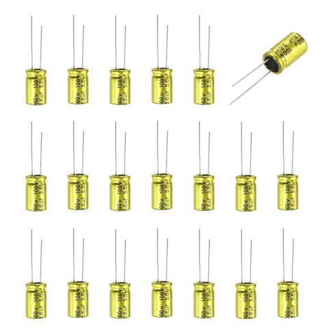 MECCANIXITY 3.3uF 100V Non-Polarized Electrolytic Capacitor, 8mm x 12mm Aluminum Audio Capacitors for DIY Projects Audio Tweeter Frequency Divider Pack of 20 in Saudi Arabia
