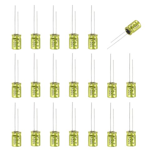 MECCANIXITY 3.3uF 100V Non-Polarized Electrolytic Capacitor, 8mm x 12mm Aluminum Audio Capacitors for DIY Projects Audio Tweeter Frequency Divider Pack of 20 in Saudi Arabia