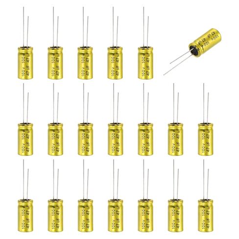 MECCANIXITY 3.3uF 100V Non-Polarized Electrolytic Capacitor, 8mm x 12mm Aluminum Audio Capacitors for DIY Projects Audio Tweeter Frequency Divider Pack of 20 in Saudi Arabia