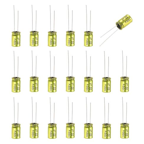 MECCANIXITY 3.3uF 100V Non-Polarized Electrolytic Capacitor, 8mm x 12mm Aluminum Audio Capacitors for DIY Projects Audio Tweeter Frequency Divider Pack of 20 in Saudi Arabia