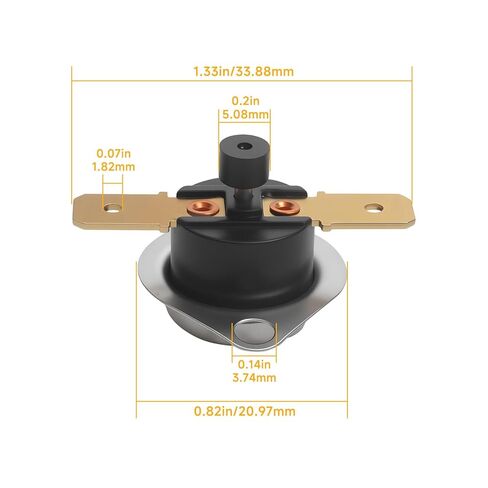B13701-54 L350°F مفتاح حد إطلاق اللهب مناسب لمفتاح إطلاق اللهب لفرن الغاز Goodman Amana Janitrol، إعادة تعيين يدوي استبدال الجزء # B1370154 in Saudi Arabia