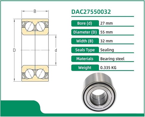 DAC27550032 27x55x32 TRX500FM 91051-HR3-A21 27 * 55 32 محمل العجلة الأمامية in Saudi Arabia