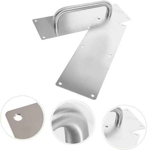 Holibanna Commercial Door Handle Pull Push Plate Door Pull Handle for Hotel and Public Areas Durable Smooth Edges Easy Installation with Screws in Saudi Arabia