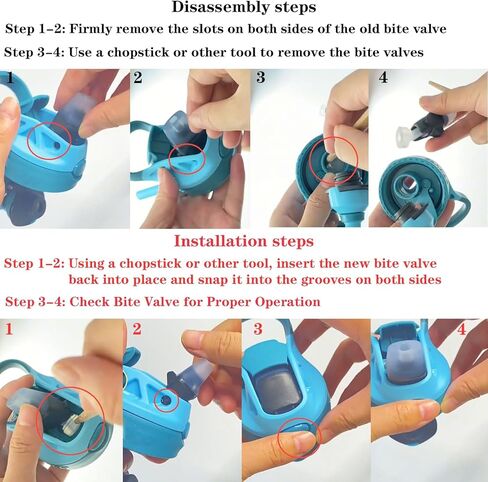 3Pcs Bite Valve Replacement Parts for Contigo Water Bottle Bite Valve, Soft Silicone BPA Free Lids Replacement (Black) in Saudi Arabia