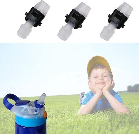 3Pcs Bite Valve Replacement Parts for Contigo Water Bottle Bite Valve, Soft Silicone BPA Free Lids Replacement (Black) in Saudi Arabia