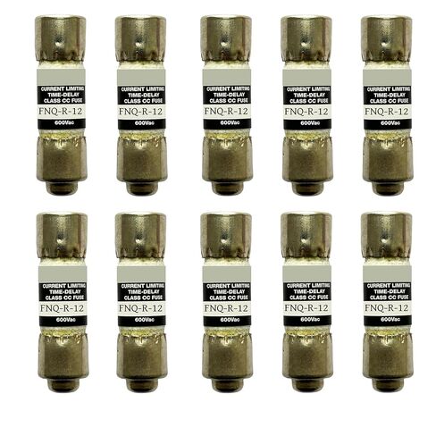 10-Pack New FNQ-R-12 FNQ-R-12A FNQ-R 12A 600Vac Time Delay Fuse,FNQ-R-12A Class CC Current Limiting Fuse in Kuwait