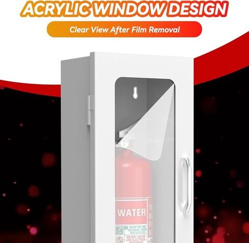 Fire Extinguisher Cabinet for 10 lb Extinguisher, Wall Mount Steel Metal Enclosure for Indoor & Outdoor Use, 24-3/4" H x 10-1/4" W x 6-3/4" D in Saudi Arabia