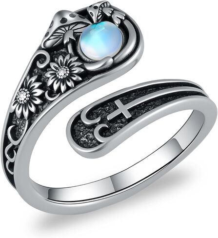 Gothic Skull Spoon Ring 925 Sterling Silver Skull Thumb Rings Skeleton Jewelry Gifts for Women in Saudi Arabia
