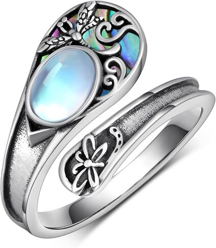 Gothic Skull Spoon Ring 925 Sterling Silver Skull Thumb Rings Skeleton Jewelry Gifts for Women in Saudi Arabia