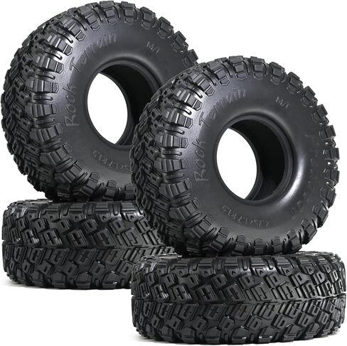 2.2 RC Crawler Tires 4pcs All Terrain Super Grip Soft Rubber, 125mm Height, Fit for TRX4 Sport, Redcat Everest 10, Axial SCX10 Capra 4WS RBX10 Ryft, RC Off-road Tires w/Foam Inserts in Saudi Arabia