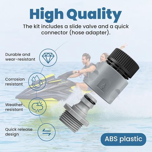 ETZ Boat Quick Connect Engine Flush Kit for Seadoo Water Hose Flush Adapter for Seadoo 1997-2011 Jetski PWC (Except 1999 & 2000 GTS), and Kawasaki 4 Stroke 1996-2011 Jet Ski Boat Quick Flush Kit in Saudi Arabia
