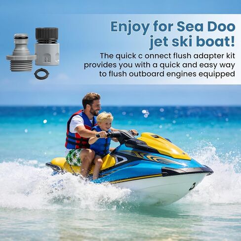 ETZ Boat Quick Connect Engine Flush Kit for Seadoo Water Hose Flush Adapter for Seadoo 1997-2011 Jetski PWC (Except 1999 & 2000 GTS), and Kawasaki 4 Stroke 1996-2011 Jet Ski Boat Quick Flush Kit in Saudi Arabia