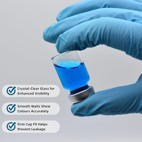 5ml Borosilicate Glass Vials with Pre-Installed Flip-Top Caps, 20 Pcs (2×10-Pack) in Clear Case, 22mm × 35mm,Reusable Sample Storage Bottles for Laboratory, Reagents, DIY. in Saudi Arabia