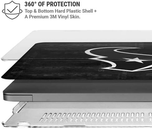 Skinit Case + Skin Compatible with MacBook Pro 16in (2021) - Officially Licensed NFL Houston Texans Black & White Design in Saudi Arabia