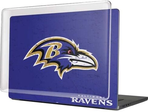 Skinit Case + Skin Compatible with MacBook Pro 16in (2021) - Officially Licensed NFL Baltimore Ravens Distressed Design in Saudi Arabia