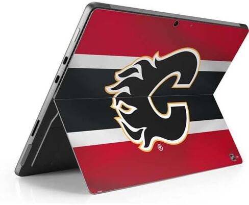 Skinit Tablet Decal Skin Compatible with Surface Pro 8 - Officially Licensed NHL Calgary Flames Jersey Design in Saudi Arabia