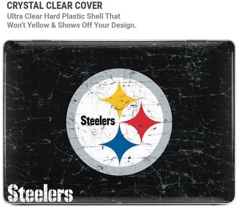 Skinit Case + Skin Compatible with MacBook Pro 16in (2021) - Officially Licensed NFL Pittsburgh Steelers Distressed Design in Saudi Arabia