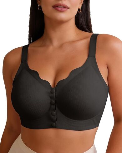 Wireless Jelly Front Closure Bras Supportive Seamless Full Coverage Mastectomy in Saudi Arabia