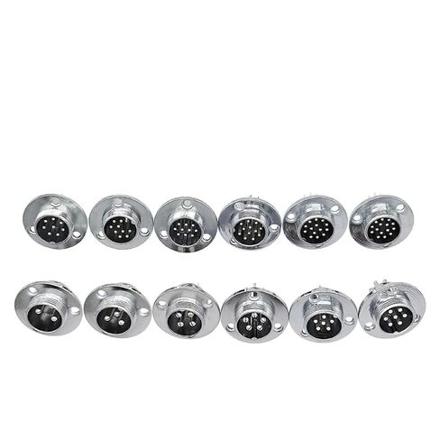 GX20 Connector Female Flange Socket Diam 20mm Push-Pull Circular Quick Connector 10Pcs(GX20 Flange Socket,2P) in Saudi Arabia