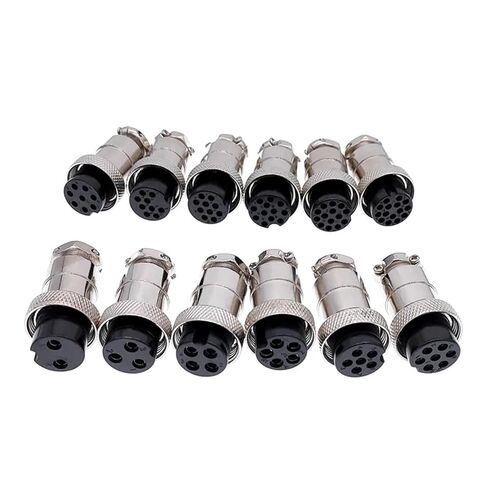 GX20 Connector Female Flange Socket Diam 20mm Push-Pull Circular Quick Connector 10Pcs(GX20 Flange Socket,2P) in Saudi Arabia