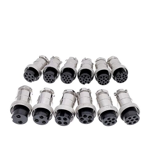 GX20 Connector Female Flange Socket Diam 20mm Push-Pull Circular Quick Connector 10Pcs(GX20 Flange Socket,2P) in Saudi Arabia