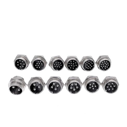 GX20 Connector Female Flange Socket Diam 20mm Push-Pull Circular Quick Connector 10Pcs(GX20 Flange Socket,2P) in Saudi Arabia