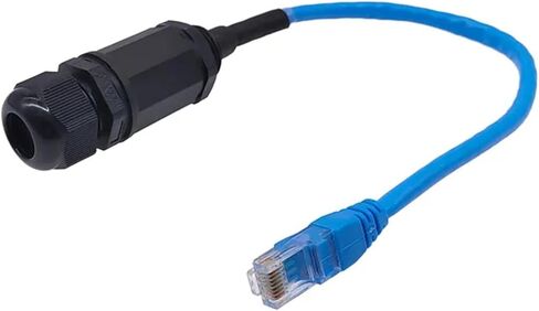 RJ45 Connector Ethernet Interface M22 LAN Network Adapter CAT6 Shielded Panel Mount Line 25cm 1Pcs in Saudi Arabia