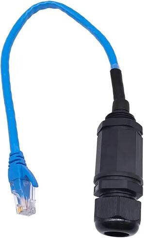 RJ45 Connector Ethernet Interface M22 LAN Network Adapter CAT6 Shielded Panel Mount Line 25cm 1Pcs in Saudi Arabia