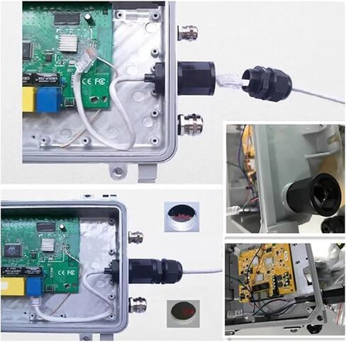 RJ45 Connector Ethernet Interface M22 LAN Network Adapter CAT6 Shielded Panel Mount Line 25cm 1Pcs in Saudi Arabia