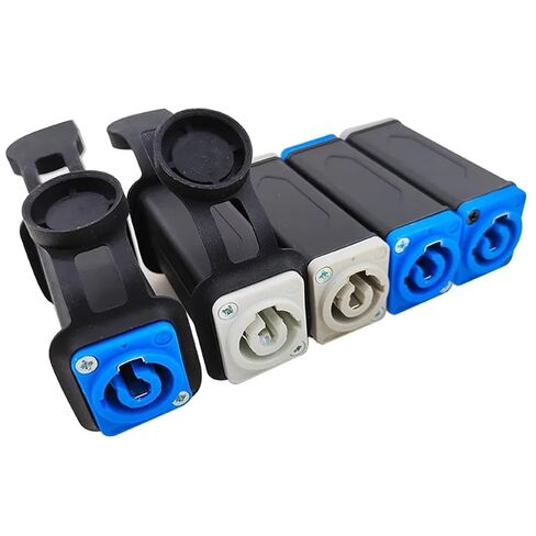 1Pcs LED PowerCon AC Coupler Adapter Extender Connector Speakon Panel Mount Straight Blue White(Blue) in Saudi Arabia