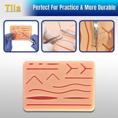 Suture Training Kit for Students – Educational Suturing Practice Set with Silicone Pad, 8 Threads, Practice Cutting Tools, Forceps, Scissors & Storage Case – for Medical, Nursing & Vet Training in Saudi Arabia