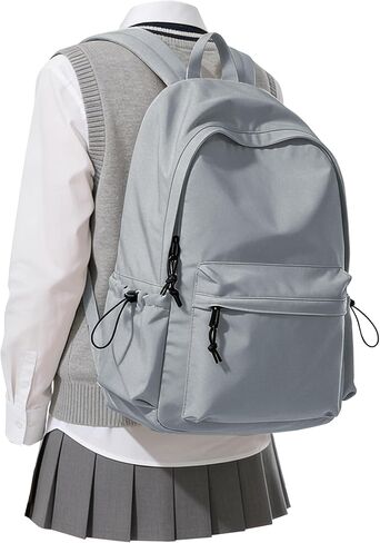 Black School Backpack for Girls Women Waterproof High School Book Bag Cute Backpack for Men Teens Boys, Lightweight Simple Middle School Back Pack Daypack in Saudi Arabia