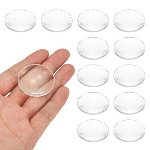 PATIKIL 12 Pack Biconvex Lens, 37mm Dia. 42mm Focal Length Aspheric Optical Lenses Magnifier Paperweight Acrylic Double Convex for DIY Office Desk Home Science Experiment Telescope in Saudi Arabia