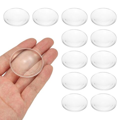 PATIKIL 12 Pack Biconvex Lens, 37mm Dia. 42mm Focal Length Aspheric Optical Lenses Magnifier Paperweight Acrylic Double Convex for DIY Office Desk Home Science Experiment Telescope in Saudi Arabia