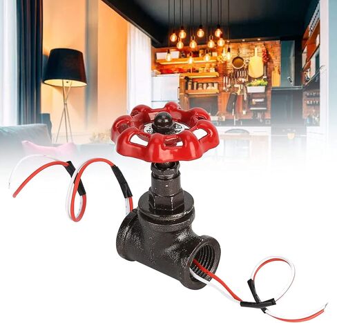 3 قطع صمام إيقاف 1/2 بوصة، مفتاح إضاءة صمام إيقاف Steampunk G1/2 بوصة مع سلك، لمصباح أنابيب المياه، مصباح عتيق، حديد، أحمر وبرونزي، 45 × 80 مم in Saudi Arabia