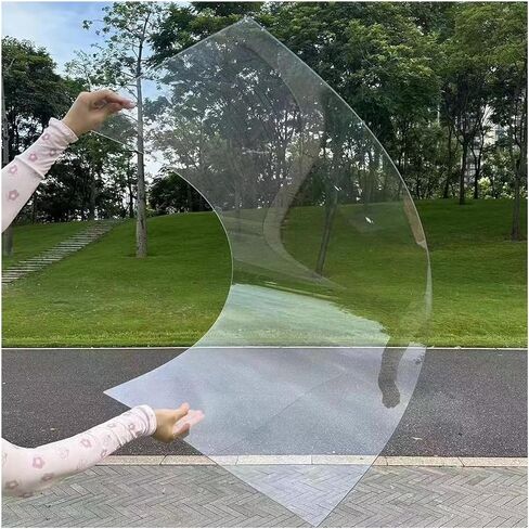 Polycarbonate Roofing Sheet, 1mm Thick Clear Acrylic Plastic Sheet Greenhouse Canopy Roof Covering Replacement Panel (0.6x2m/1.9x6.6ft) in Saudi Arabia