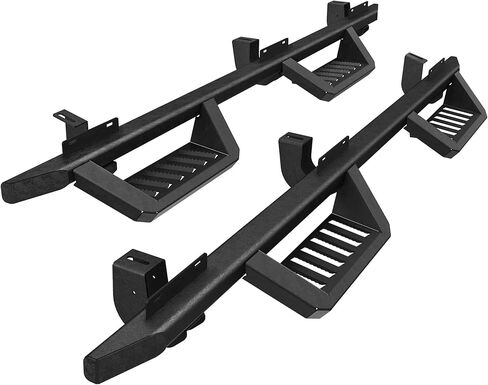 Running Boards Compatible with 2007-2018 Jeep Wrangler JK JKU Unlimited 4 Doors Double Cab/Crew Cab,5.2" D Side Nerf Steps,Heavy-Duty Steel Carbon Steel Nerf Bars,Non-Slip Surface in Saudi Arabia