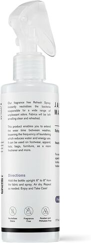 Jason Markk Refresh Spray, Shoe Deodorizer, Odor Eliminator, Sneaker Care and Freshener, Ideal for Footwear, Hats, Accessories, Unscented, 6oz in Saudi Arabia