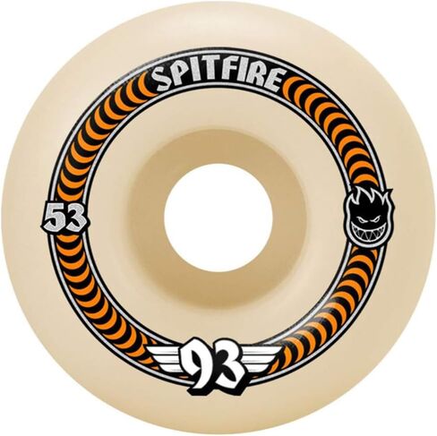 Spitfire Skateboard Wheels 53mm F4 Soft Sliders 93A Classics Natural in Saudi Arabia