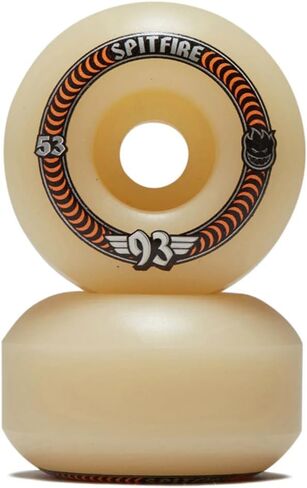 Spitfire Skateboard Wheels 53mm F4 Soft Sliders 93A Classics Natural in Saudi Arabia