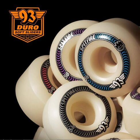 Spitfire Skateboard Wheels 53mm F4 Soft Sliders 93A Classics Natural in Saudi Arabia