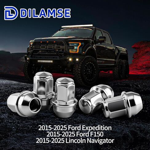 24Pcs 12x1.5 OEM Lug Nuts Fit for 2015-2025 Ford F150 Expedition & Lincoln Navigator, One-Piece Design Factory Steel Tuner Nuts, 21mm Hex Anti-Rusting Stock Wheel Lugnuts Replace OE# ACPZ1012B in Saudi Arabia