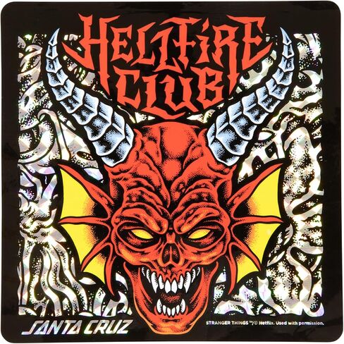 Santa Cruz Stranger Things Hellfire Club Flames 9.00in x 32.00in Skateboard Decks in Saudi Arabia