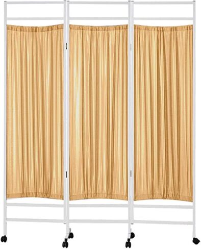 3-6 Panels Privacy Screen,6ft Tall Ward Partition,Freestanding Room Divider with 360° Wheels,Easy to Clean for Office Beauty Salons(Color 2,5-Panel) in Saudi Arabia