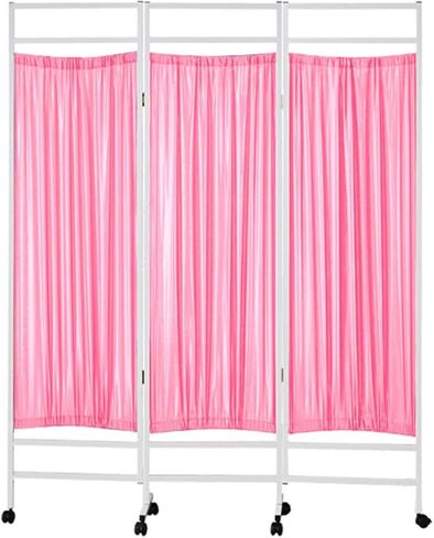 3-6 Panels Privacy Screen,6ft Tall Ward Partition,Freestanding Room Divider with 360° Wheels,Easy to Clean for Office Beauty Salons(Color 2,5-Panel) in Saudi Arabia