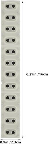 2pcs Conductive Rubber Contact Strip - Silicone Key Contact Pad for Electronic Keyboard Button Repair Digital Piano Rubber Replacement Accessory 12-Key in Saudi Arabia