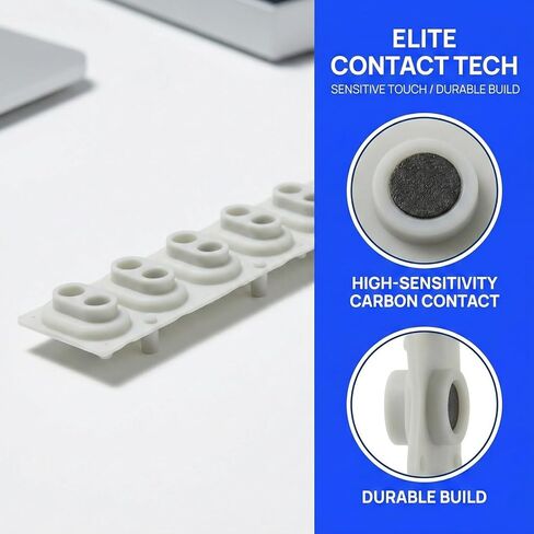 2pcs Conductive Rubber Contact Strip - Silicone Key Contact Pad for Electronic Keyboard Button Repair Digital Piano Rubber Replacement Accessory 12-Key in Saudi Arabia