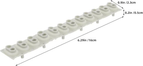 2pcs Conductive Rubber Contact Strip - Silicone Key Contact Pad for Electronic Keyboard Button Repair Digital Piano Rubber Replacement Accessory 12-Key in Saudi Arabia